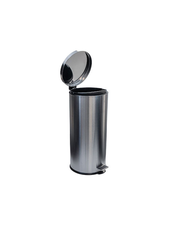 Estia Stainless Steel Pedal Waste Bin 30lt Silver