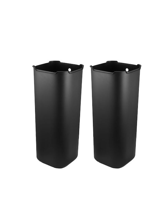 Estia Soft Close Waste Bin Waste Metallic Black 60lt 1pcs