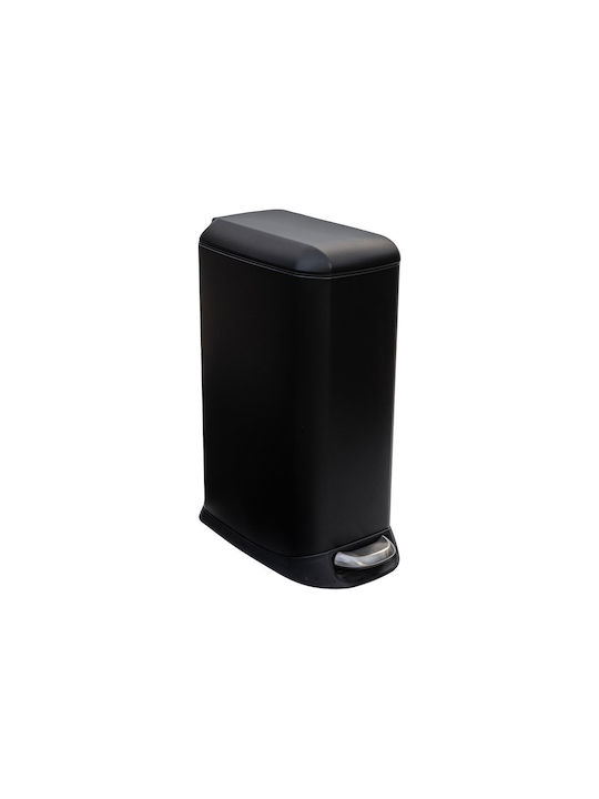 Estia Slim Waste Bin Waste made of Stainless Steel with Pedal Black Matte 20lt 1pcs