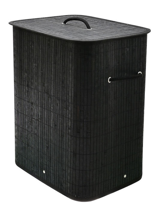 Estia Laundry Basket Bamboo Folding 40x30x50cm Black