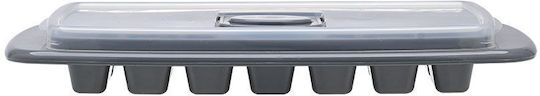 Estia Ice Tray Rectangular Plastic 14 Slots with Lid Gray 01-15060