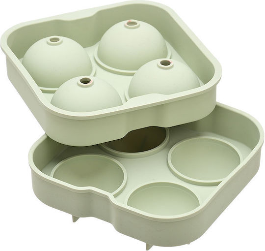 Estia Ice Cube Tray Round Silicone 4 Slots Green 01-15022