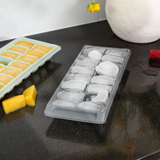 Estia Ice Tray Rectangular Plastic 16 Slots Gray 01-15091