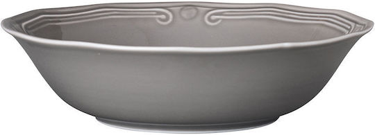 Estia Athénée Salatschüssel aus Porzellan Gray 23x23x6.6cm 6Stück