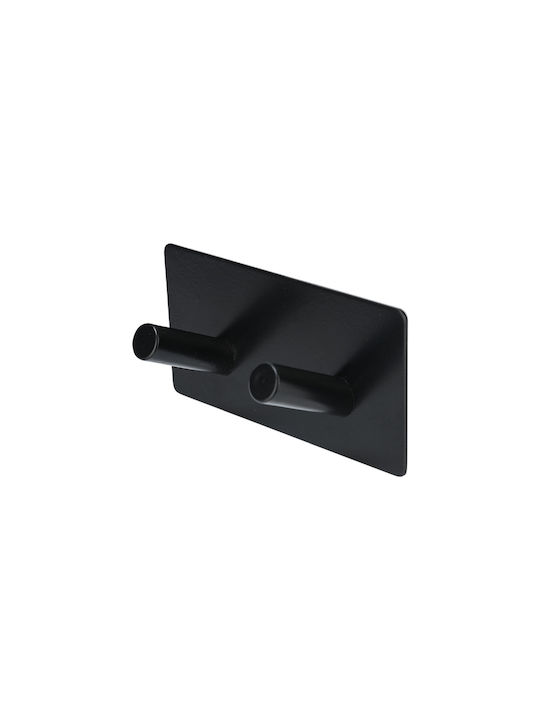 Estia Double Wall-Mounted Bathroom Hook Black