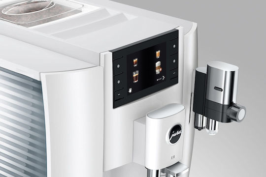 Jura E8 Piano Automatic Espresso Coffee Machine 1450W Pressure 15bar with Grinder Piano White 15585