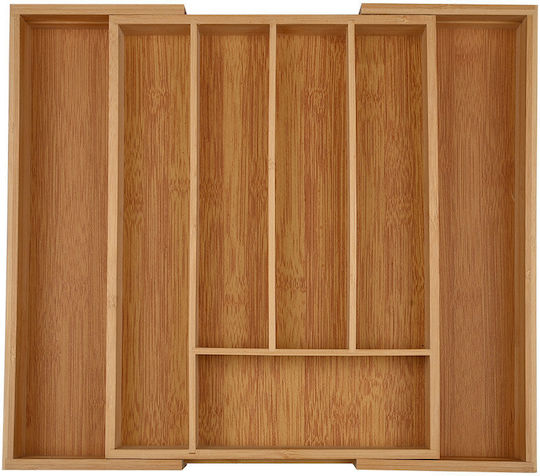 Estia Tavă pentru Tacâmuri de Sertar Rabatabilă din Lemn 25.5x33.5x5 cm Maro