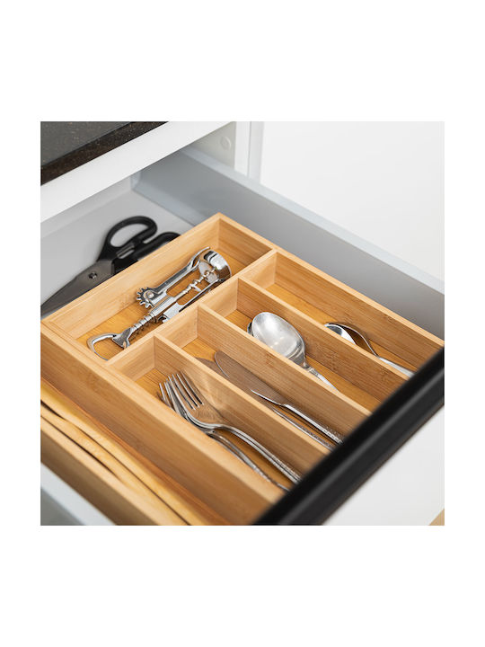 Estia Bamboo Essentials Besteckeinsatz für Schublade 23x33x4.5cm 3Stk Braun