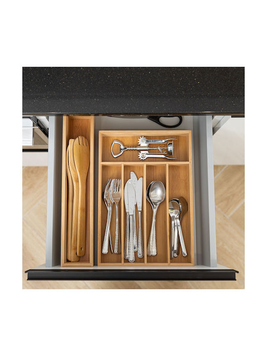 Estia Bamboo Essentials Besteckeinsatz für Schublade 23x33x4.5cm 3Stk Braun