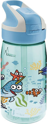 Laken Sea Friends Kids Water Bottle Plastic Light Blue 0.45ml