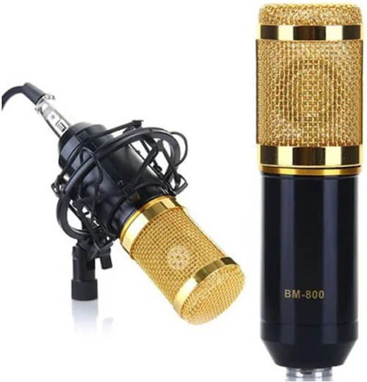 BM-800 Condenser Microphone Desktop, Shock Mounted for Vocals