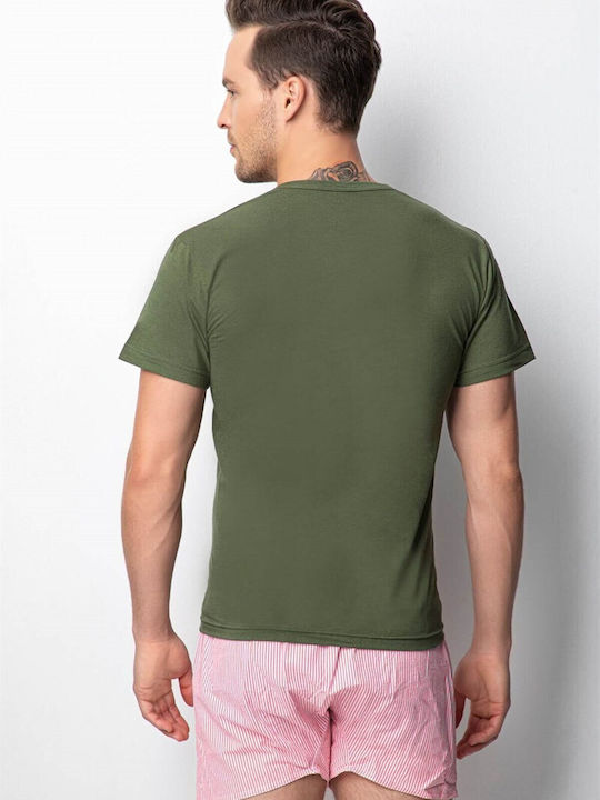 Donex Herren Unterhemden Khaki 1Packung