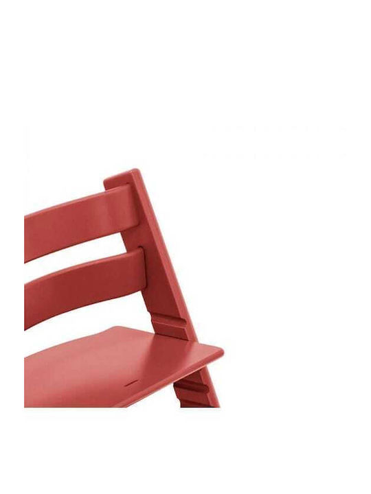 Stokke Tripp Trapp Καρεκλάκι Φαγητού με Ξύλινο Σκελετό & Ξύλινο Κάθισμα Terracotta