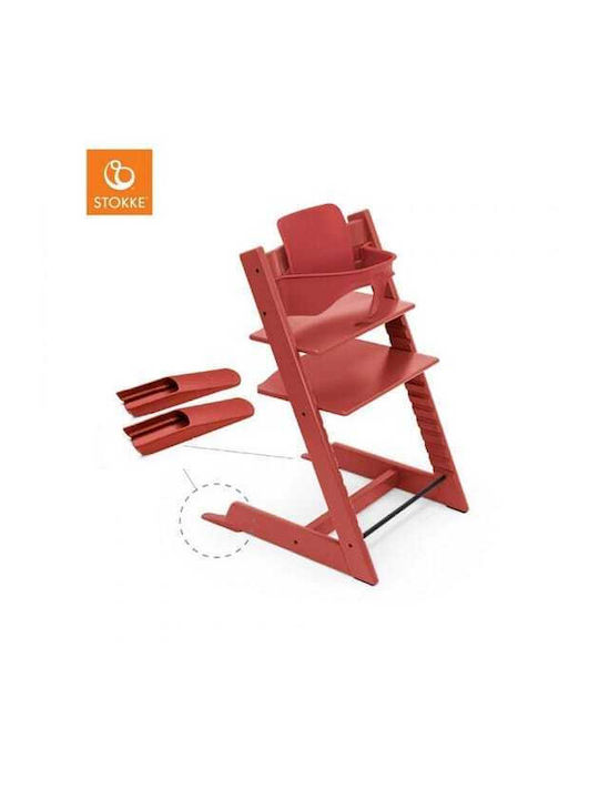 Stokke Tripp Trapp Καρεκλάκι Φαγητού με Ρυθμιζόμενο Ύψος Terracotta