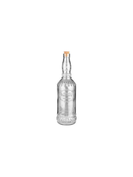 Estia Bottle Water Glass with Cork Transparent 720ml