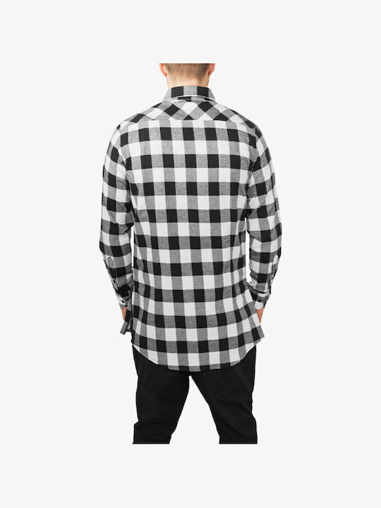 Urban Classics Men's Shirt Cotton Checked Black/White