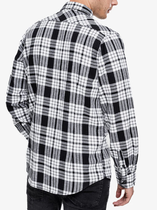 Urban Classics Men's Shirt Cotton Checked White/Black