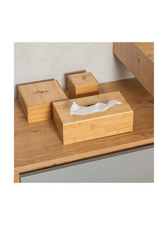 Estia Wooden Tissue Holder ESSENTIALS Beige 24x14x8.5cm 02-13134