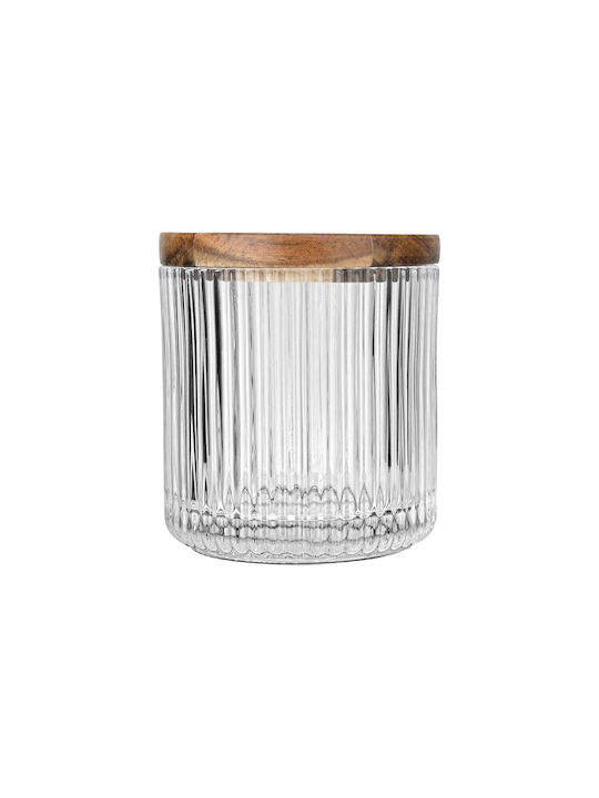 Estia Vase General Use with Lid Glass Transparent 9.5x10x9.5cm