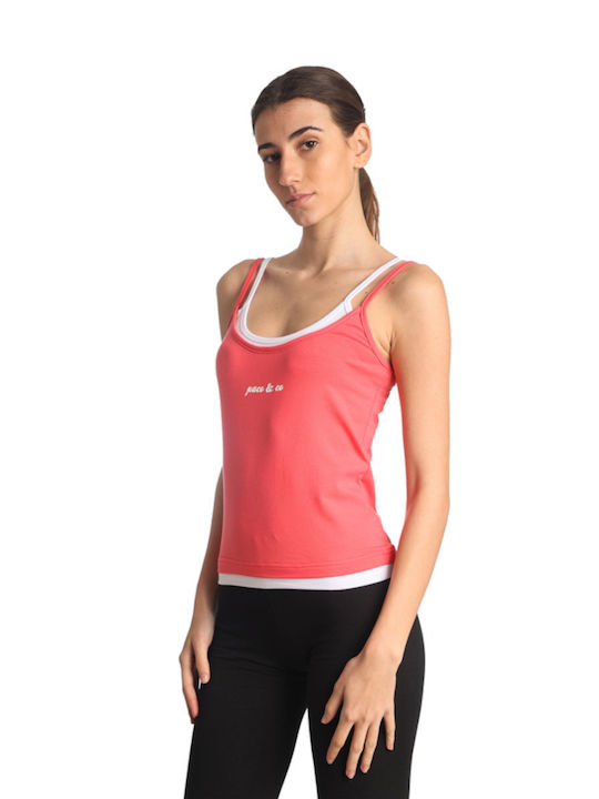 Paco & Co Damen Crop Top Coral