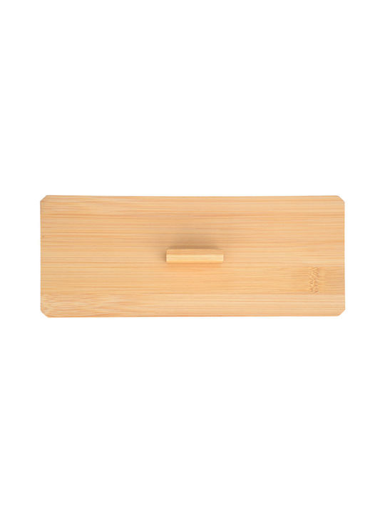 Bamboo Rectangular Storage And Organization Box 23.3x9.4x8.8cm With Lid