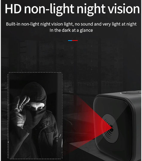 SQ28 Action Camera Full HD (1080p) Λήψης 360° Υποβρύχια (με Θήκη) Μαύρη
