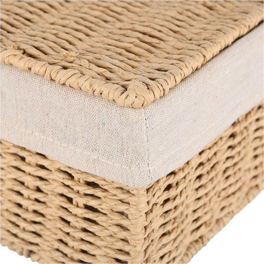 Estia Botanica Дърво Кутия за съхранение с капак Бежов 28x20x10см 1бр