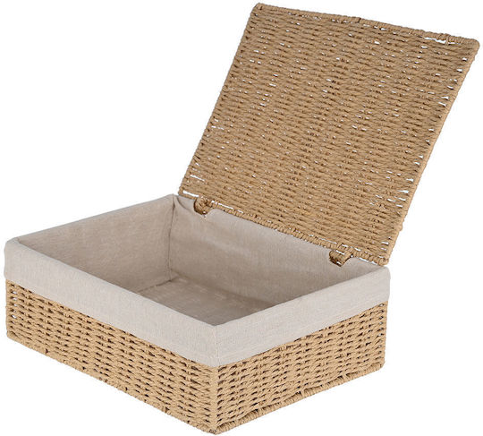 Estia Botanica Дърво Кутия за съхранение с капак Бежов 36x27x13см 1бр