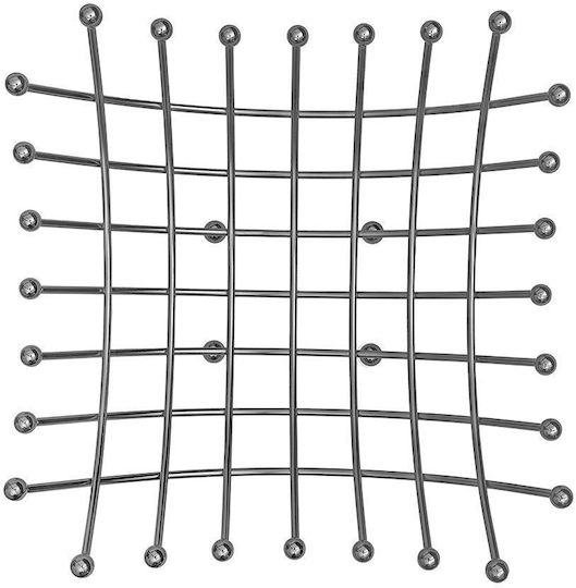 Estia Елегантна Фруктова Кошница Inox Черна 29.9x29.9x13см