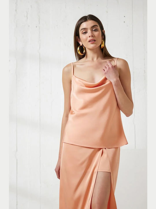 Sleeveless Blouse Romy 241146 Peach Enzzo