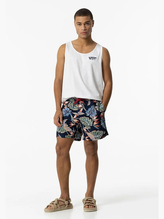 Tiffosi Herren Badebekleidung Shorts Blue Blumen