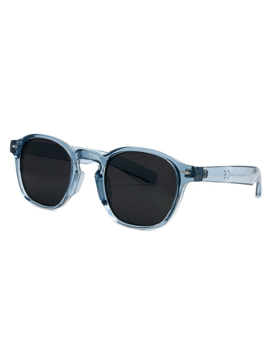 Awear Vidas Sunglasses with Blue Plastic Frame and Black Polarized Lens