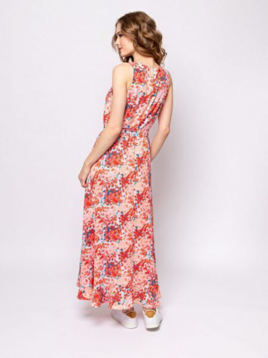 Heavy Tools Floral Sleeveless Dress 472/valetta Coral