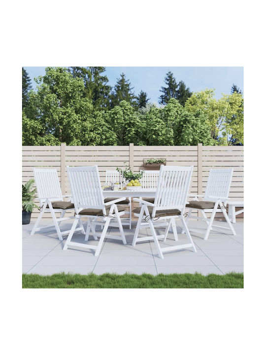 vidaXL Waterproof Bench Cushion Palette Beige-Grey 6 Pieces 50x50cm