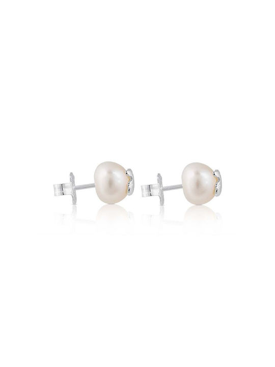 Tous Earrings from Silver with Pearls