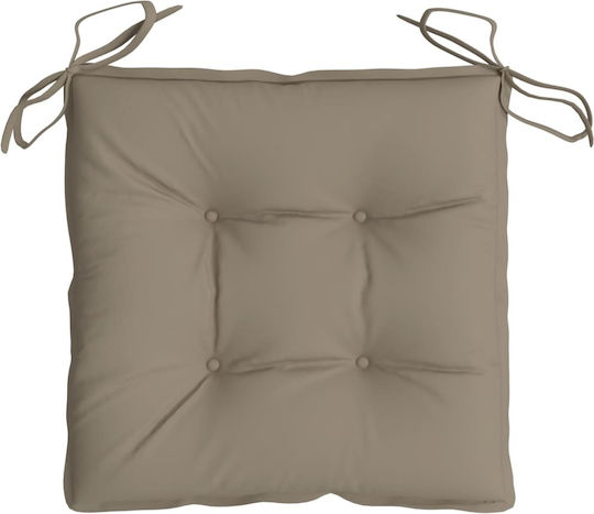vidaXL Pernă Waterproof Pentru Bancă Perne Pentru Scaune De Grădină Bej-Gri 6 Buc 50x50 Cm
