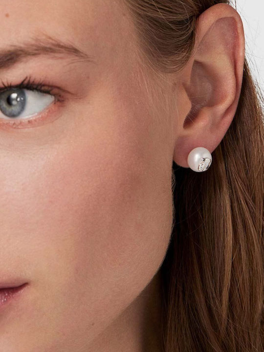 Tous Icon Pearl Σκουλαρίκια από Ασήμι με Πέρλες