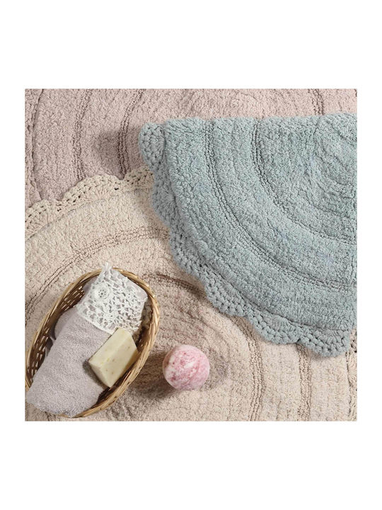 Das Home Bath Mat Cotton Round 0633 420760900633 Beige Width 60cm