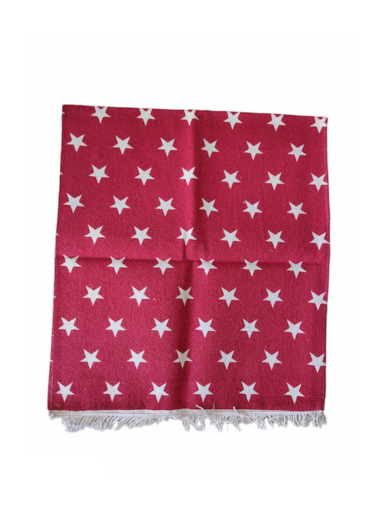 Sidirela Bath Mat Cotton E-2987 E-2987 Star Red 50x80cm