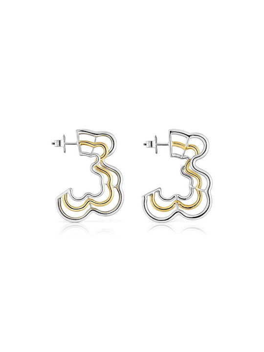 Tous Earrings made of Silver Gold Plated