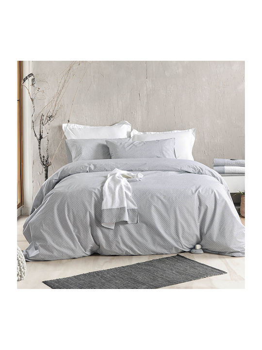 Rythmos Duvet Cover Set Single with Pillowcase 160x250 Grey