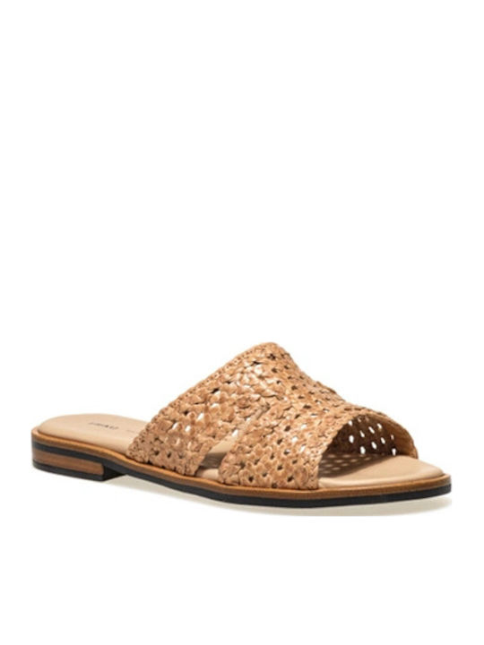 Leder Flache Sandalen für Damen in Rosa Farbe