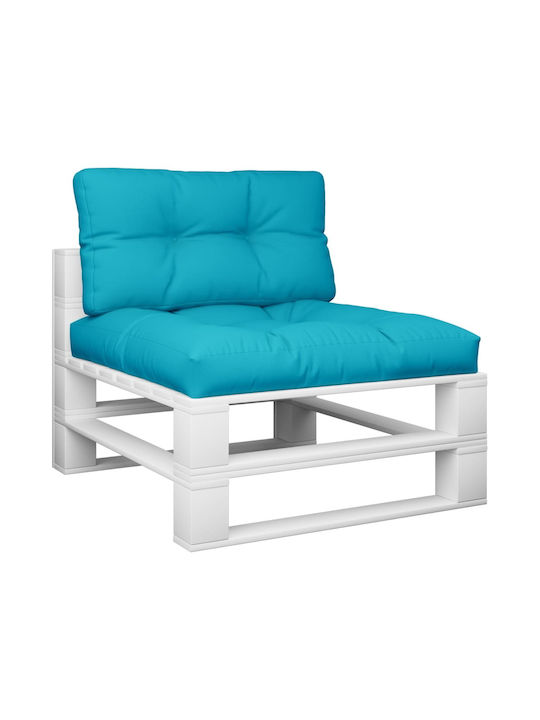vidaXL Wasserdichtes Sitzbank-Kissen mit Rückenlehne Türkis 2 Stück 80x80cm
