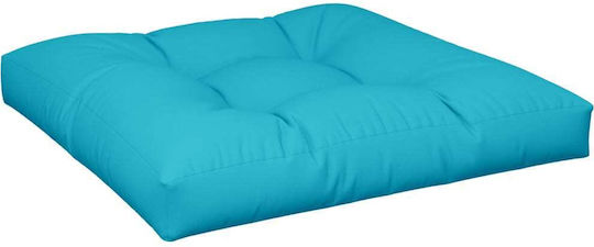 vidaXL Waterproof Bench Cushion for Palette with Backrest Turquoise 2 Pieces 80x80cm