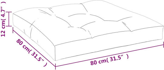 vidaXL Waterproof Bench Cushion for Palette with Backrest Turquoise 2 Pieces 80x80cm