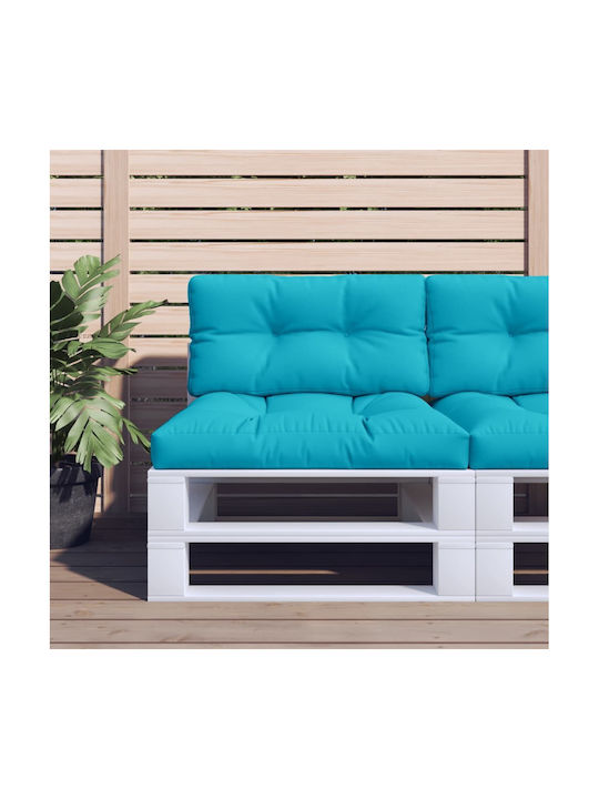 vidaXL Wasserdichtes Sitzbank-Kissen mit Rückenlehne Türkis 2 Stück 80x80cm
