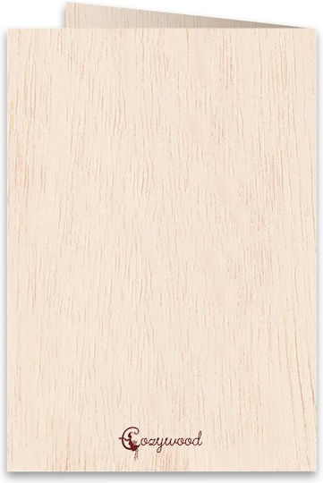 Greeting Card Birthday Wooden 16.2x11.4cm