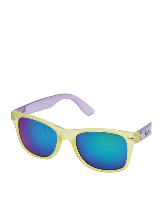 V-store Damen-Sonnenbrille mit Kunststoffrahmen Yellow Purple