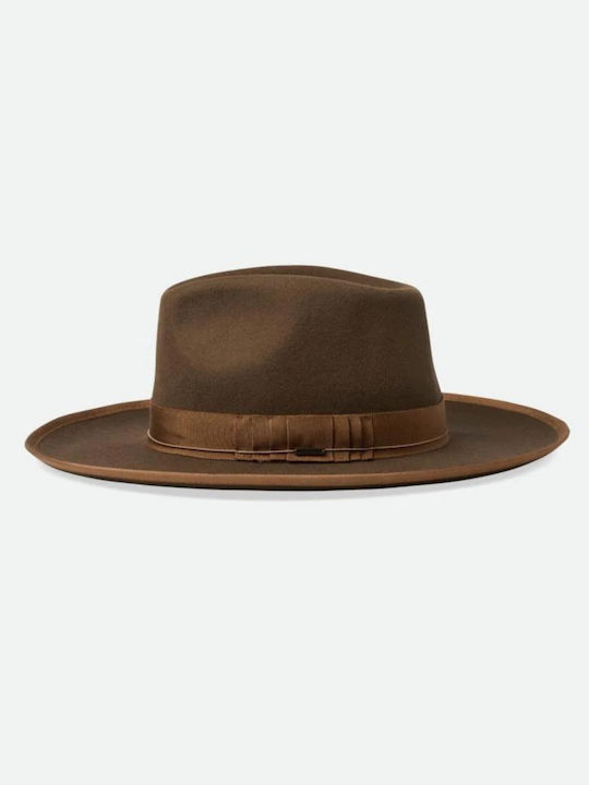 Brixton Wool Women's Fedora Hat Brown