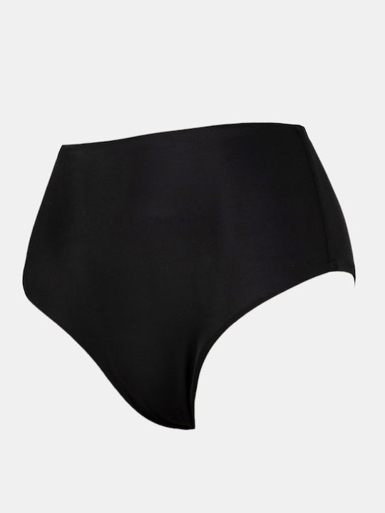 Γυναικείο Μαγιό Brazil Slip Rock Club Μαύρο Κορσές Ψηλόμεσο Regular Fit Lycra
